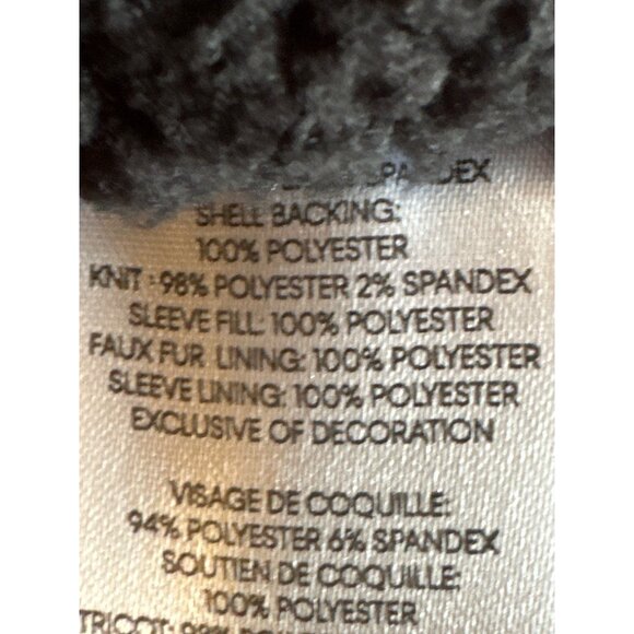 Calvin Klein Womens Black Hooded Jacket Size L Winter Minimalist - Picture 7 of 7